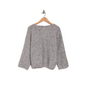 FRNCH Paris Grey Open Stitch Knit Sweater